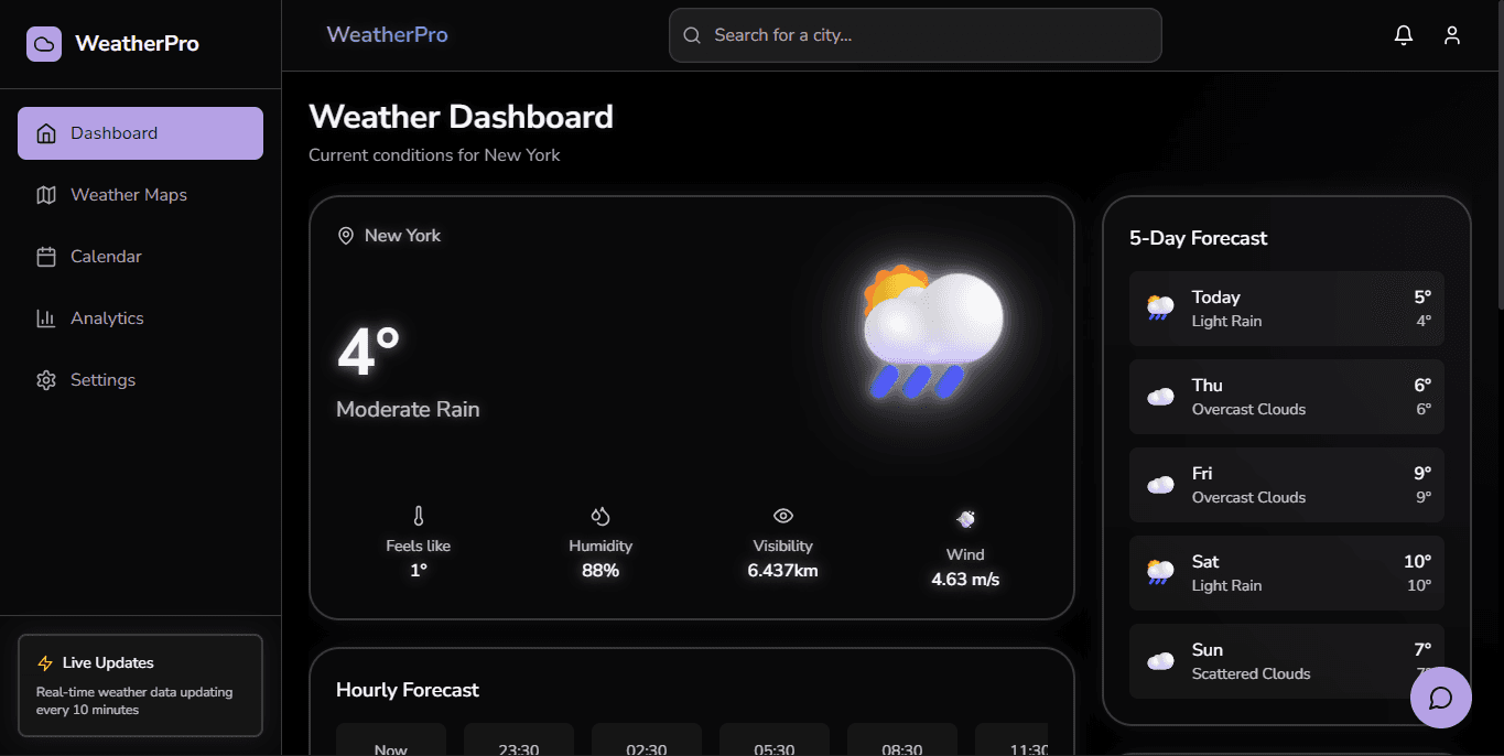 WEATHER-PRO - Advanced Weather Dashboard